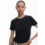 Desigual ● T-Shirt ● fekete feliratos rövid ujjú póló