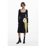 Desigual ● Dress ● fekete hosszú ujjú midi ruha 