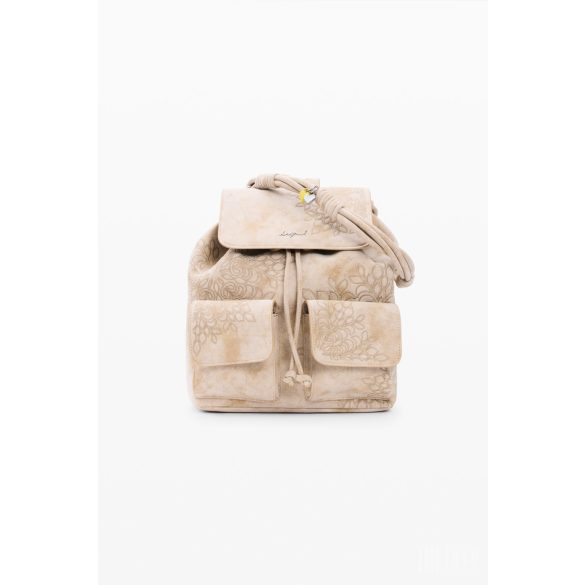 Desigual ● Backpack mini ● bézs hímzett  mini hátizsák