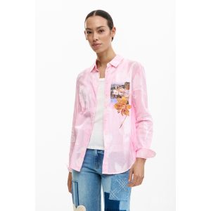 Desigual ● Shirt ● rózsaszín csíkos hosszú ujjú ing 