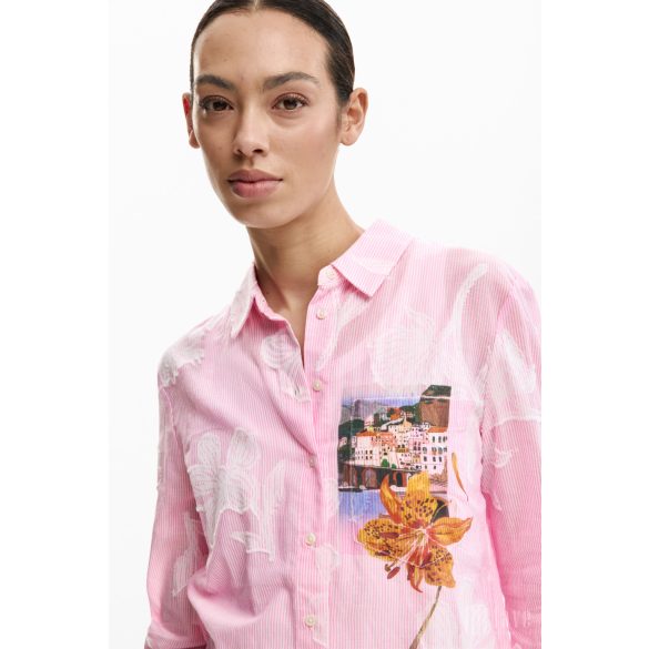 Desigual ● Shirt ● rózsaszín csíkos hosszú ujjú ing 