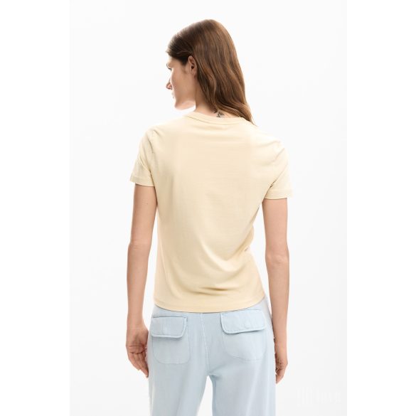 Desigual ● T-Shirt ● drapp virágmintás rövid ujjú póló