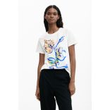 Desigual ● T-Shirt ● fehér mintás rövid ujjú póló