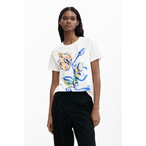 Desigual ● T-Shirt ● fehér mintás rövid ujjú póló