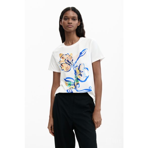 Desigual ● T-Shirt ● fehér mintás rövid ujjú póló