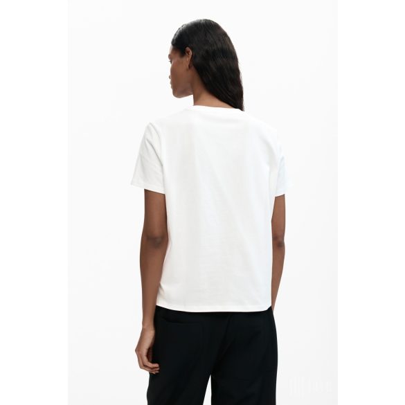 Desigual ● T-Shirt ● fehér mintás rövid ujjú póló