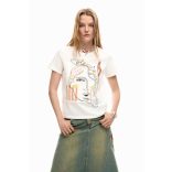 Desigual ● T-Shirt ● fehér mintás rövid ujjú póló