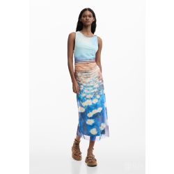 Desigual ● Dress ● ujjatlan mintás maxi ruha 