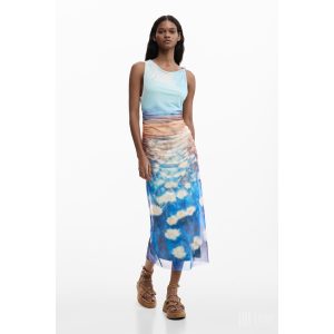 Desigual ● Dress ● ujjatlan mintás maxi ruha 