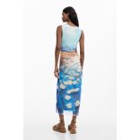 Desigual ● Dress ● ujjatlan mintás maxi ruha 