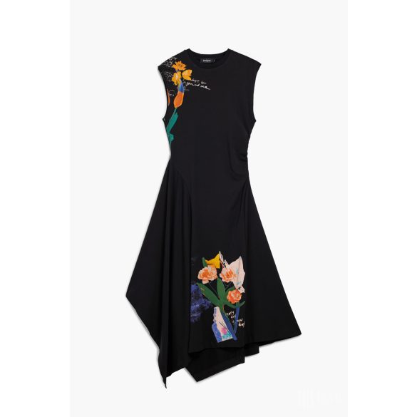 Desigual ● Dress ● fekete aszimmetrikus mintás ruha