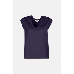  Md'M ● T-shirts ● sötétkék v nyakú ejtett vállú ujjú póló