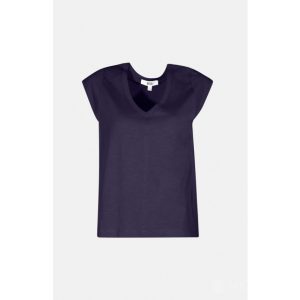 Md'M ● T-shirts ● sötétkék v nyakú ejtett vállú ujjú póló