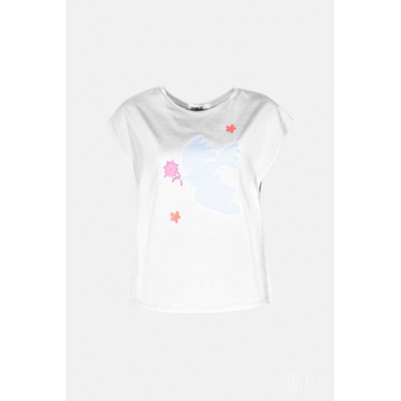 Md'M ● T-shirts ● fehér mintás rövid ujjú póló