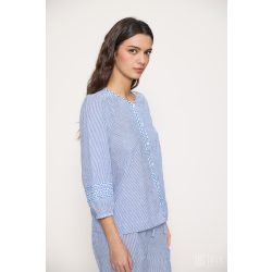 Md'M ● Blouses ● kék csíkos 3/4 ujjú ingblúz