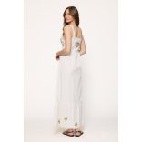Md'M ● Dresses ● fehér hímzett pántos maxiruha
