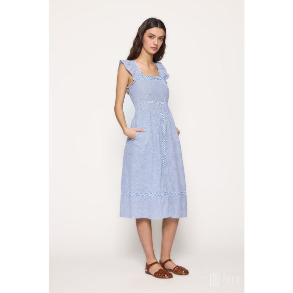 Md'M ● Dresses ● kék csíkos pántos midi ruha