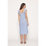 Md'M ● Dresses ● kék csíkos pántos midi ruha