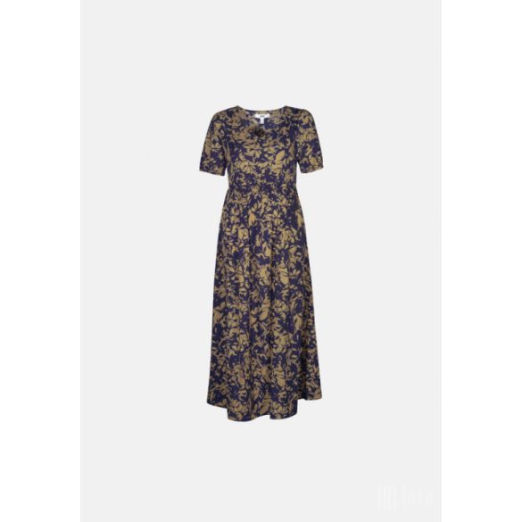 Md'M ● Dresses ● sötétkék virágmintás rövid ujjú maxi ruha
