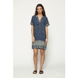   Md'M ● Dresses ● sötétkék mintás rövid ujjú tunika