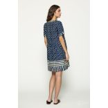Md'M ● Dresses ● sötétkék mintás rövid ujjú tunika