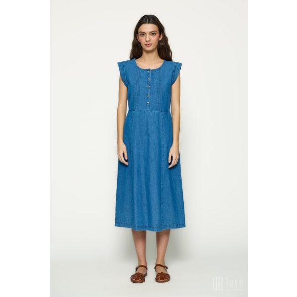 Md'M ● Dresses ● kék farmer rövid ujjú midi ruha