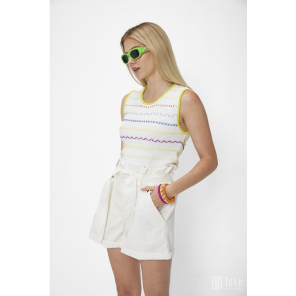 Md'M ● Shorts ● fehér kötős farmersort