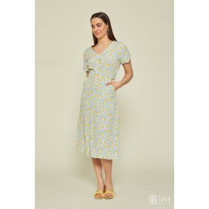 Md'M ● Dresses ● mintás rövid ujjú midi ruha