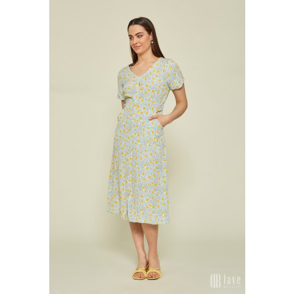 Md'M ● Dresses ● mintás rövid ujjú midi ruha