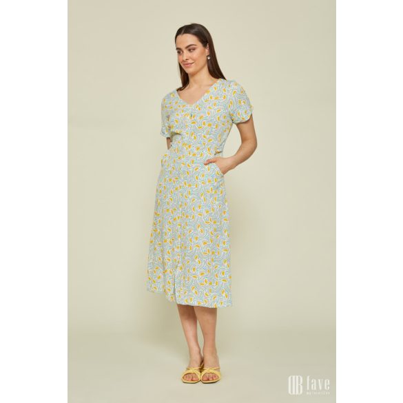 Md'M ● Dresses ● mintás rövid ujjú midi ruha