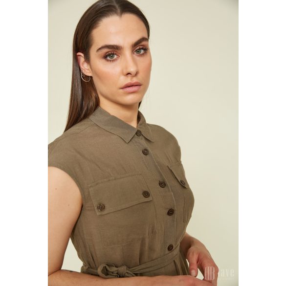 Md'M ● Dresses ● khaki rövid ujjú ingruha