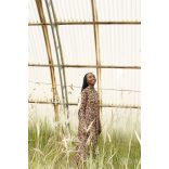 Mads Nørgaard ● Flower Mesh Drusella ● barna alapon fekete virágmintás hosszú ujjú ruha