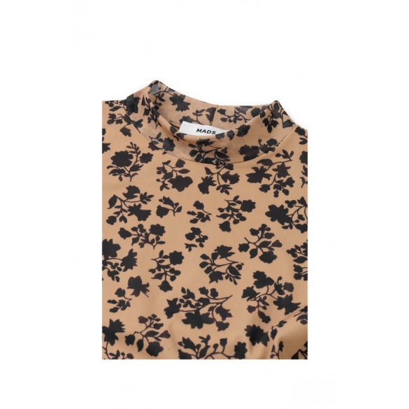 Mads Nørgaard ● Flower Mesh Drusella ● barna alapon fekete virágmintás hosszú ujjú ruha