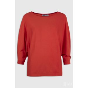 Md'M ● Sweater ● narancspiros kötött 3/4 ujjú pulóver