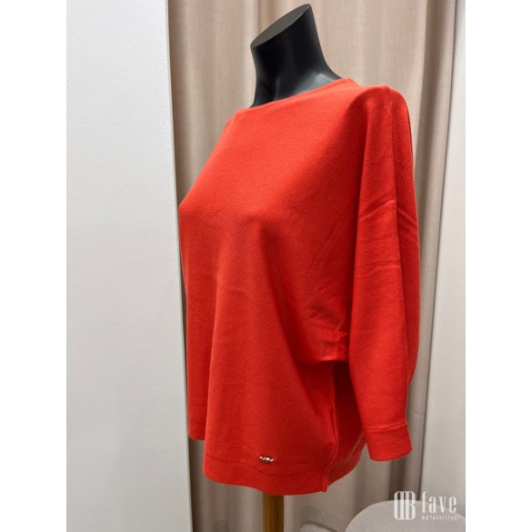 Md'M ● Sweater ● narancspiros kötött 3/4 ujjú pulóver