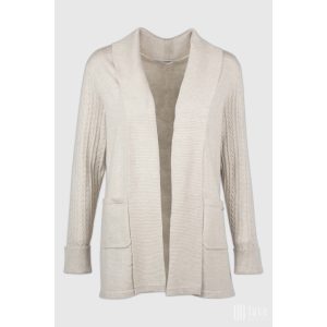 Md'M ● Knitted Cardigan ● bézs kötött hosszú ujjú kardigán