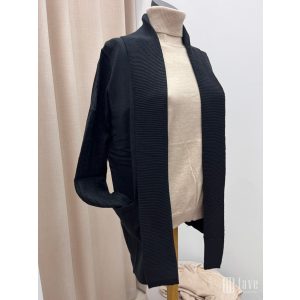 Md'M ● Knitted Cardigan ● fekete kötött hosszú ujjú kardigán