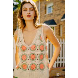 Md'M ● Sweaters ● mintás kötött ujjatlan top