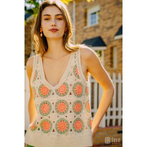 Md'M ● Sweaters ● mintás kötött ujjatlan top