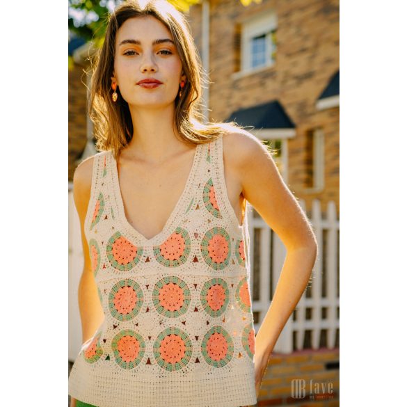 Md'M ● Sweaters ● mintás kötött ujjatlan top