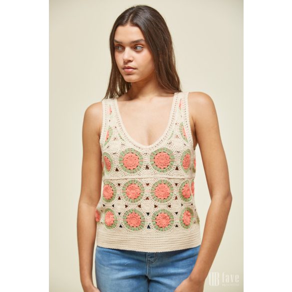 Md'M ● Sweaters ● mintás kötött ujjatlan top