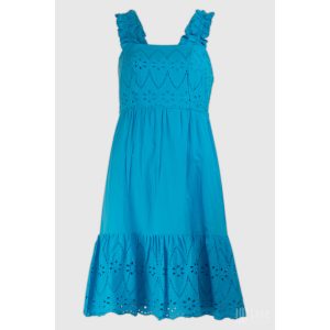 Md'M ● Dresses ● türkizkék madeira mintás pántos mini ruha