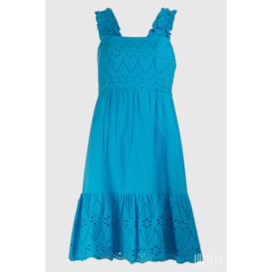 Md'M ● Dresses ● türkizkék madeira mintás pántos mini ruha