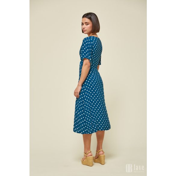 Md'M ● Dresses ● pettyes rövid ujjú midi ruha