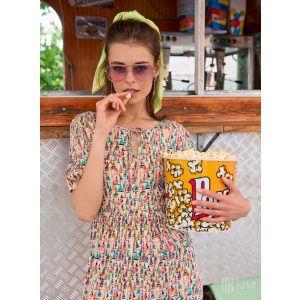 Md'M ● Dresses ● mintás rövid ujjú mini ruha