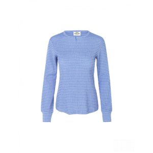 Mads  Nørgaard ● Flexi Pop Barocca ● kék hosszú ujjú  blúz
