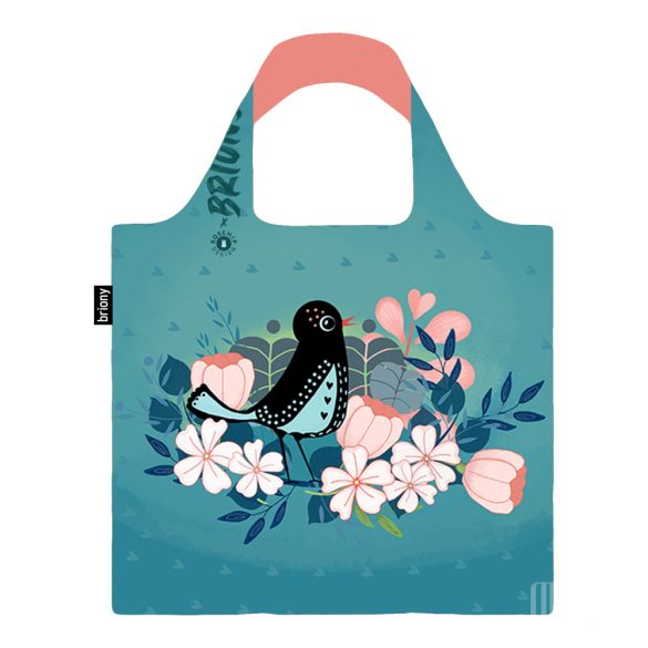 Briony ● Floral bird&rosehip ● újrahasznosított táska