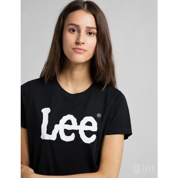 Lee ● Logo Tee ● fekete rövid ujjú póló 