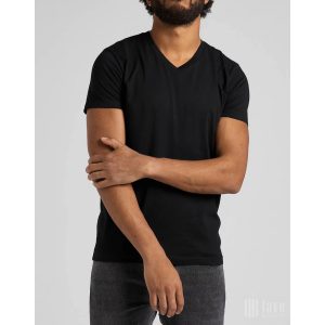 Lee ● Twin Pack V Neck ● fekete és fehér V-nyakú rövid ujjú póló csomag