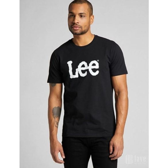 Lee ● Wobbly Logo Tee ● fekete rövid ujjú póló 